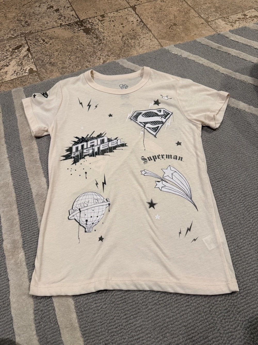 Chaser Light Beige Graphic Crewneck Tee